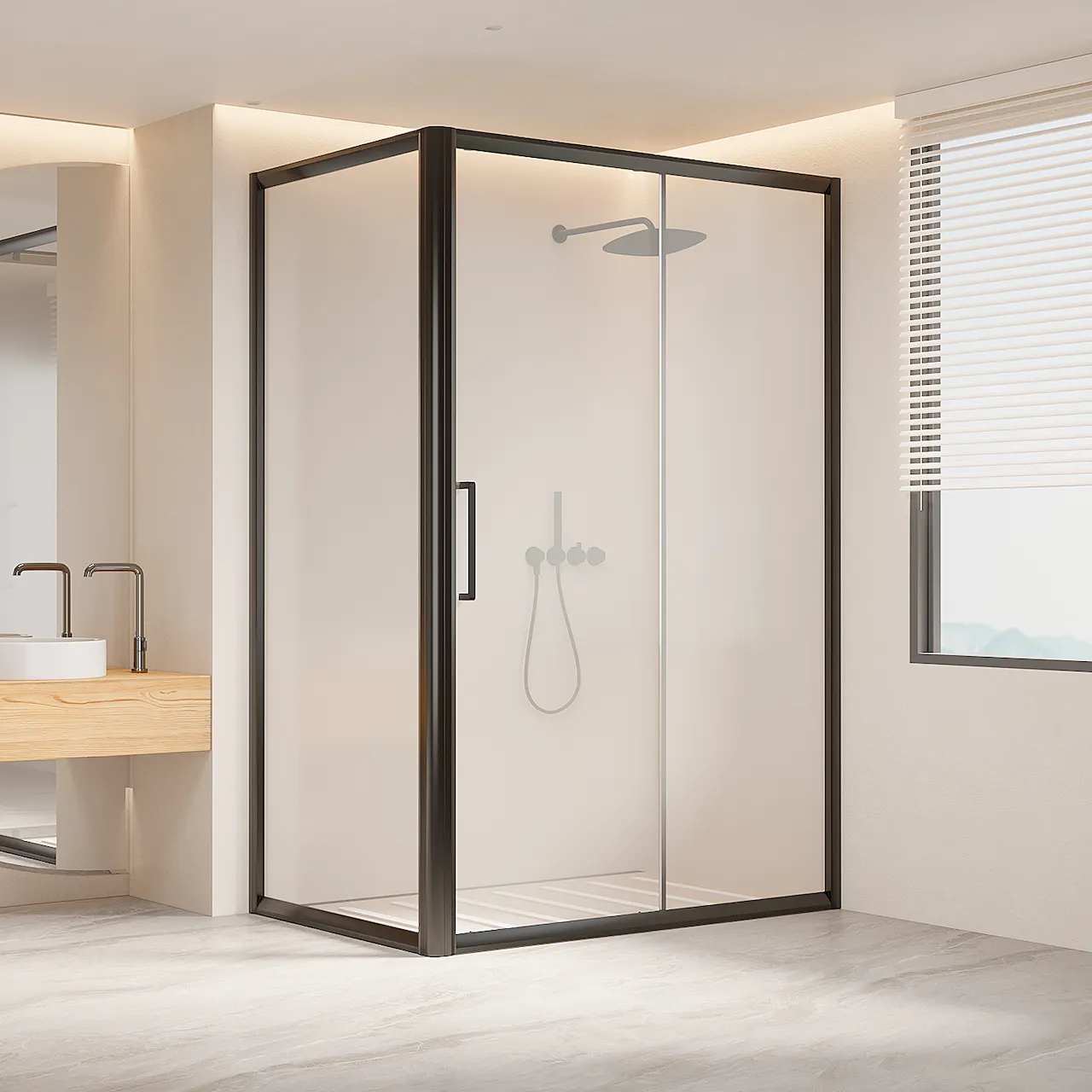 Modern Sliding Shower Enclosure (A802)