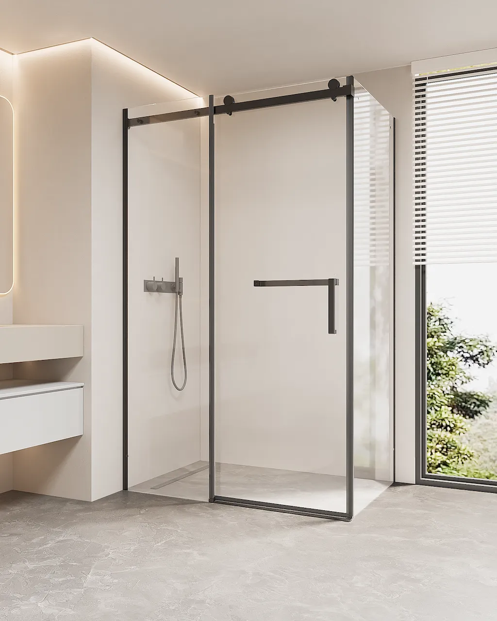 Modern Sliding Shower Enclosure (A804)