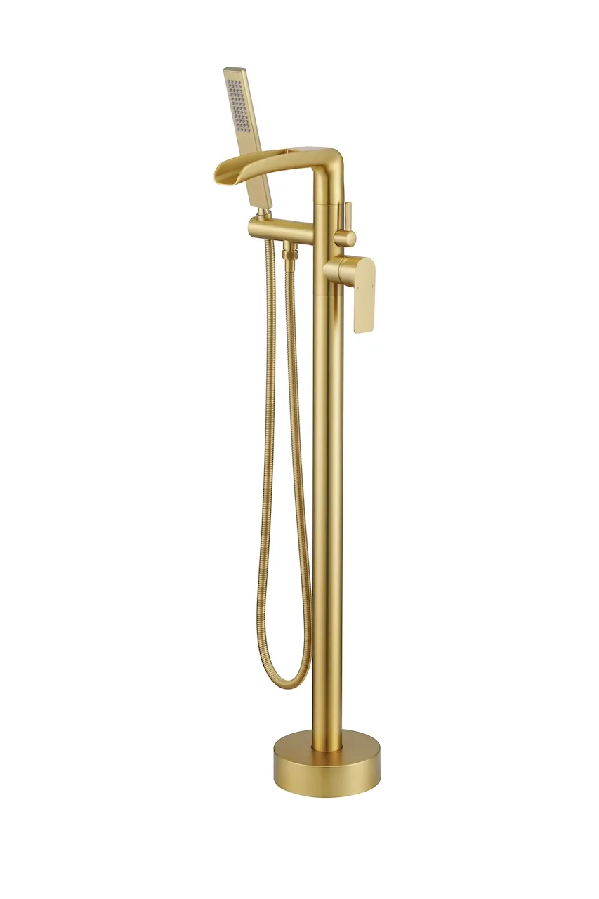 Premium Floor-Mounted Tub Filler With Hand Shower (T1021)