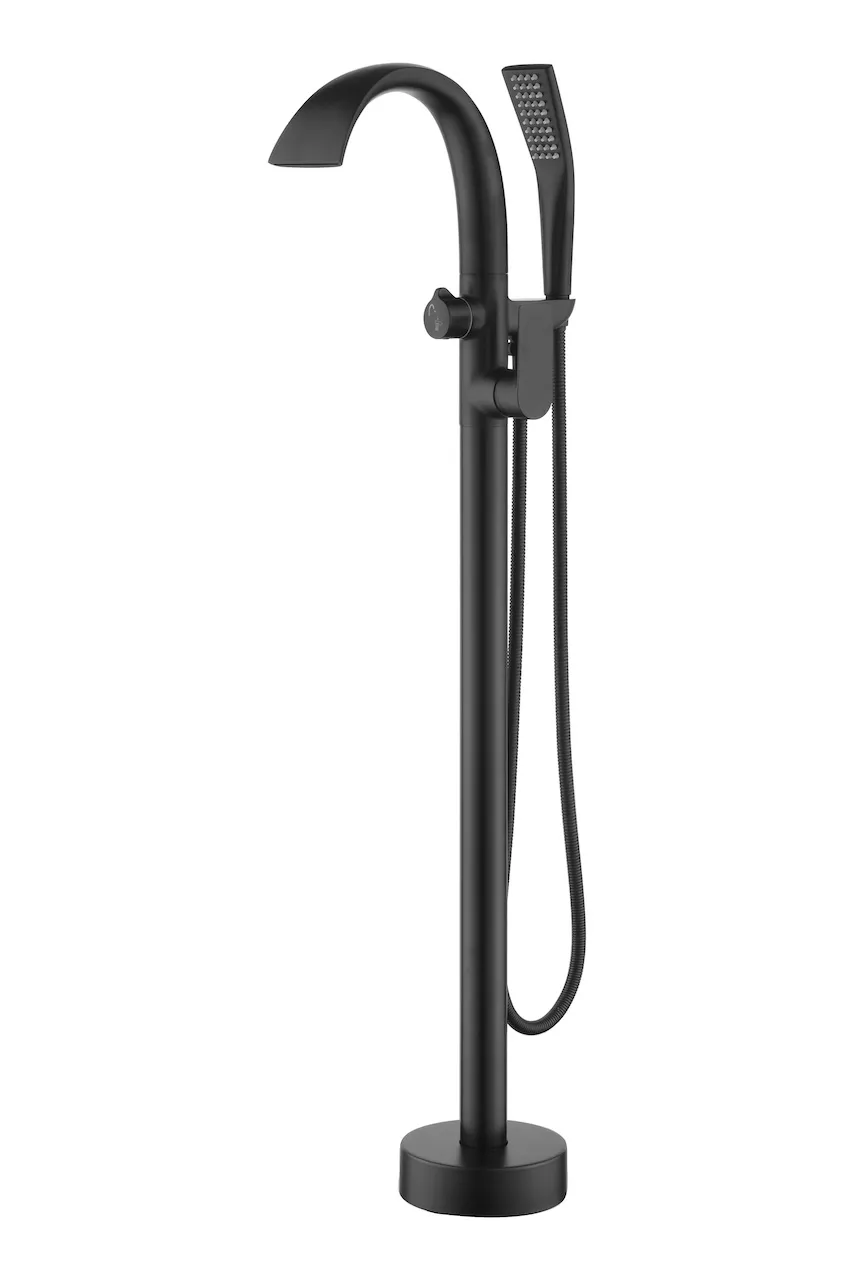 Floor-Mounted Tub Filler With Hand Shower (T1022)