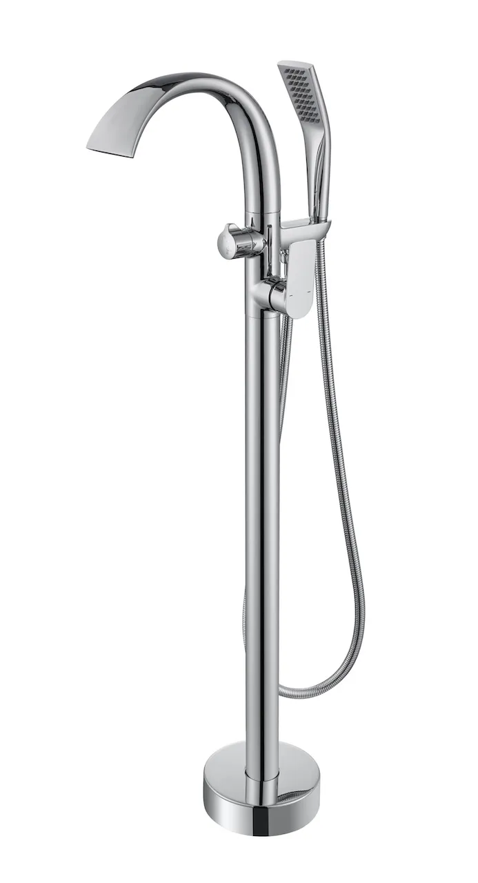 Floor-Mounted Tub Filler With Hand Shower (T1022)
