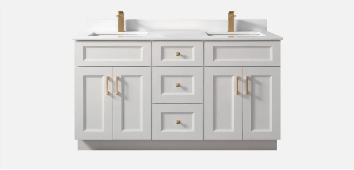 60"/72" Double Sink Solid wood Vanity